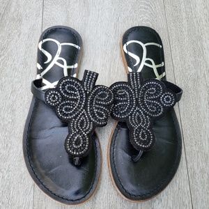 J. Renee rhinestone beaded sandal 7.5 M